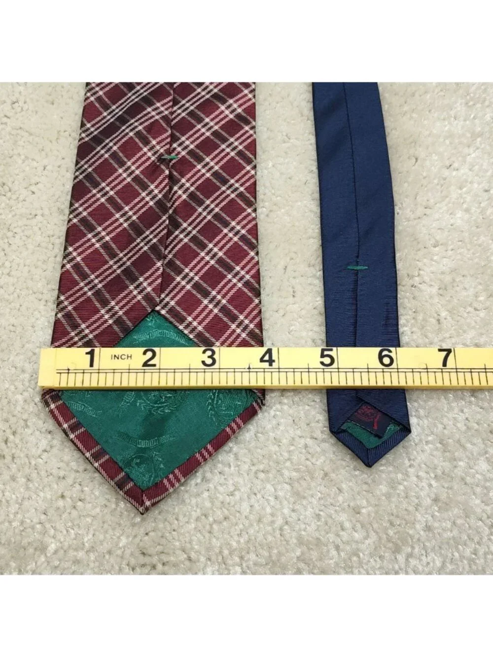 Tommy Hilfiger Plaid Necktie Silk Tartan Check Crest Woven Vintage USA Made VGC